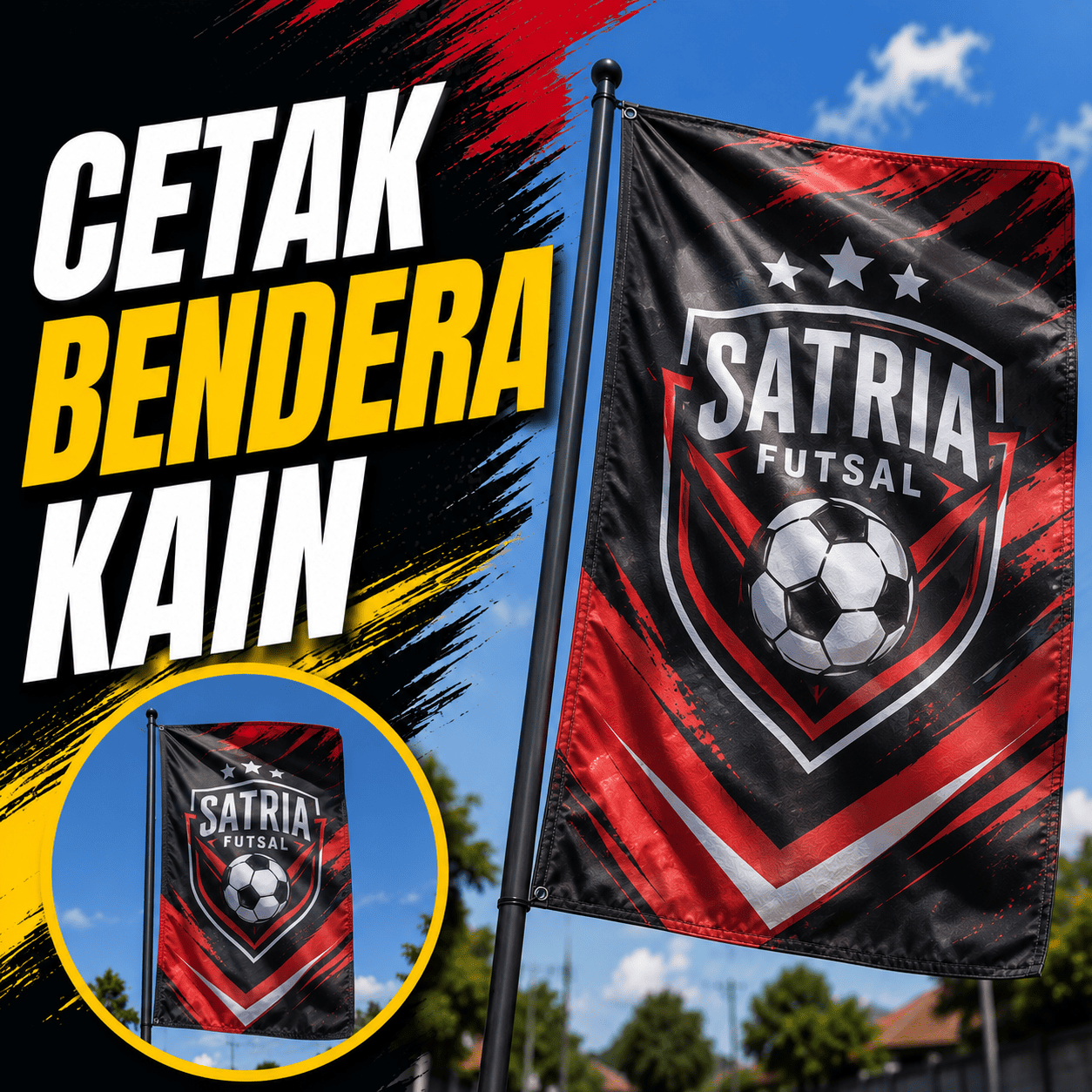 Cetak Bendera kain