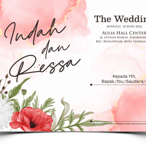 Undangan Watercolor 19: Desain Estetik Harga Spesial untuk Pernikahan Impian